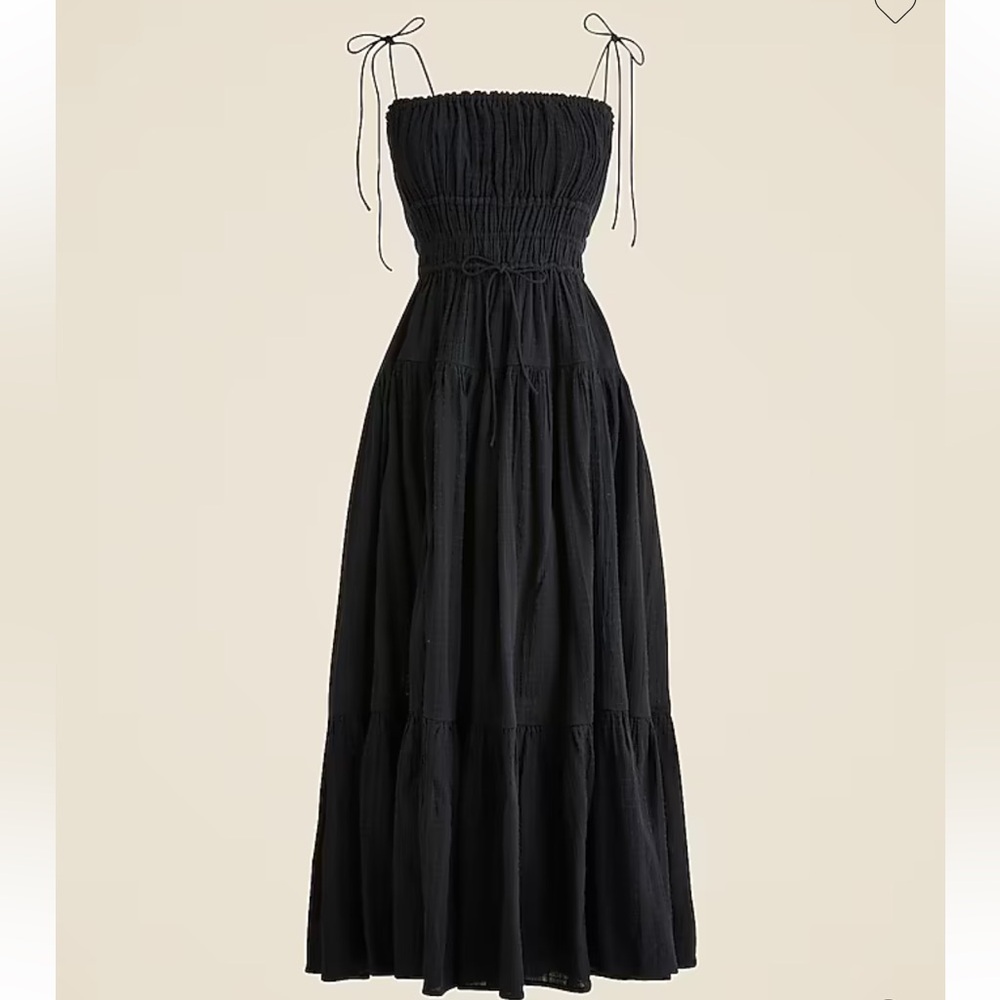 J. Crew Clio dress in textured gauze in black in XXS || worn once